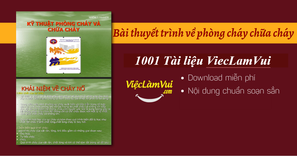 Bài thuyết trình về phòng cháy chữa cháy