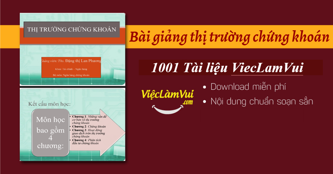 Bài giảng thị trường chứng khoán