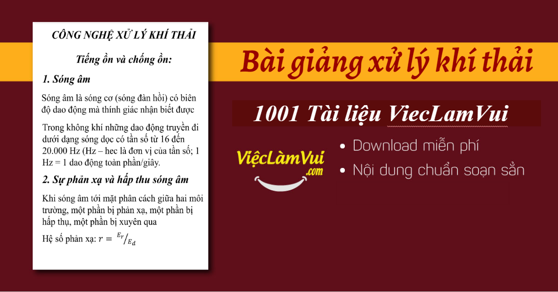 Bài giảng xử lý khí thải