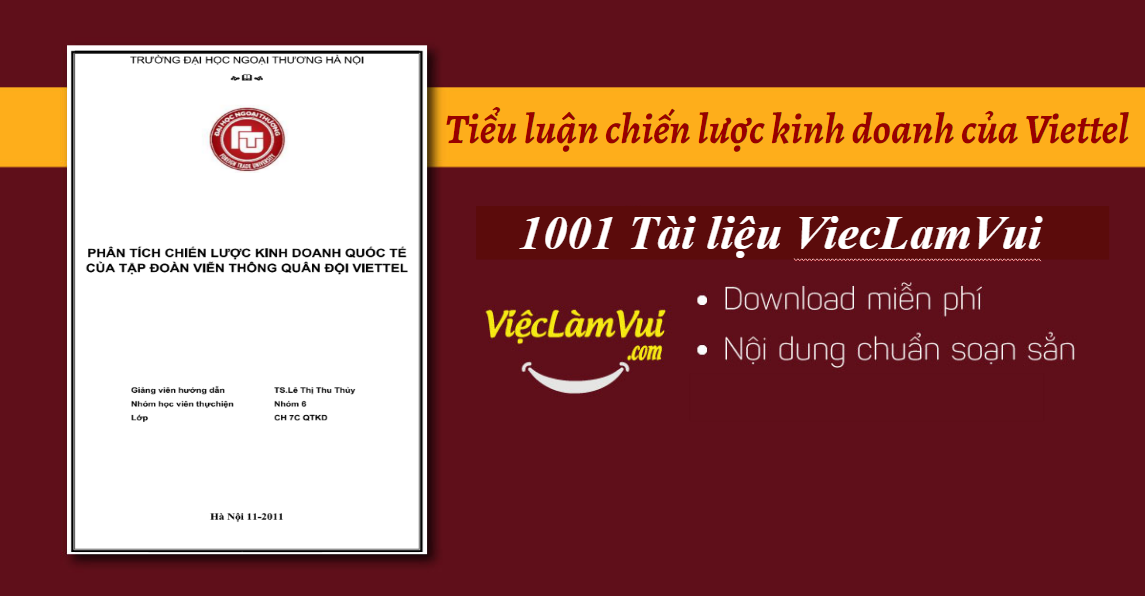 Top 5 Tiểu luận chiến lược kinh doanh của Viettel