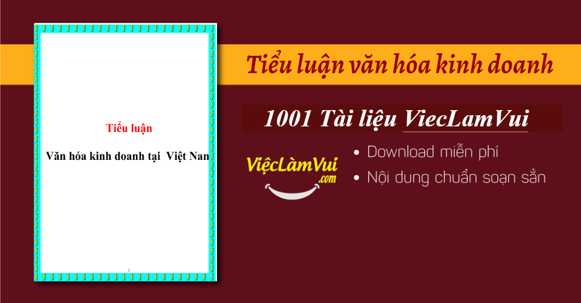 Tiểu luận văn hóa kinh doanh