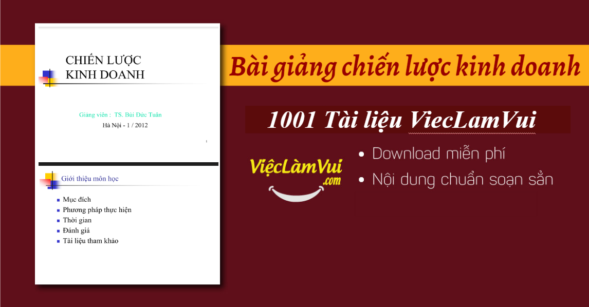 Bài giảng chiến lược kinh doanh
