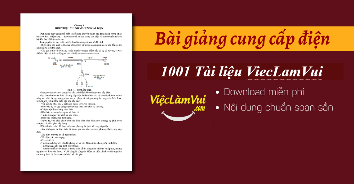 Bài giảng cung cấp điện