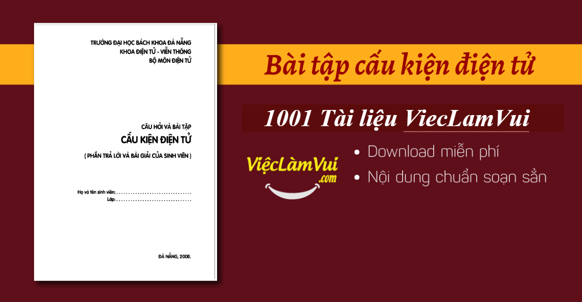 b&agrave;i tập cấu kiện điện tử - ViecLamVui