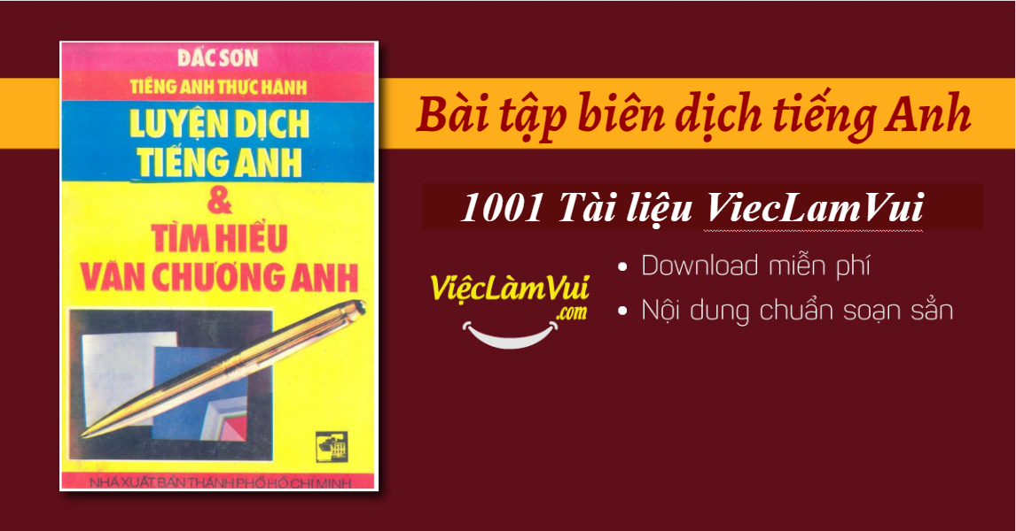 Bài tập biên dịch tiếng Anh PDF