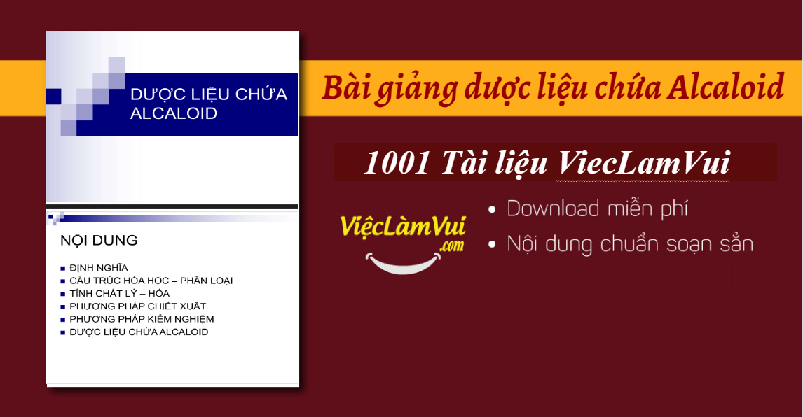 Bài giảng dược liệu chứa Alcaloid