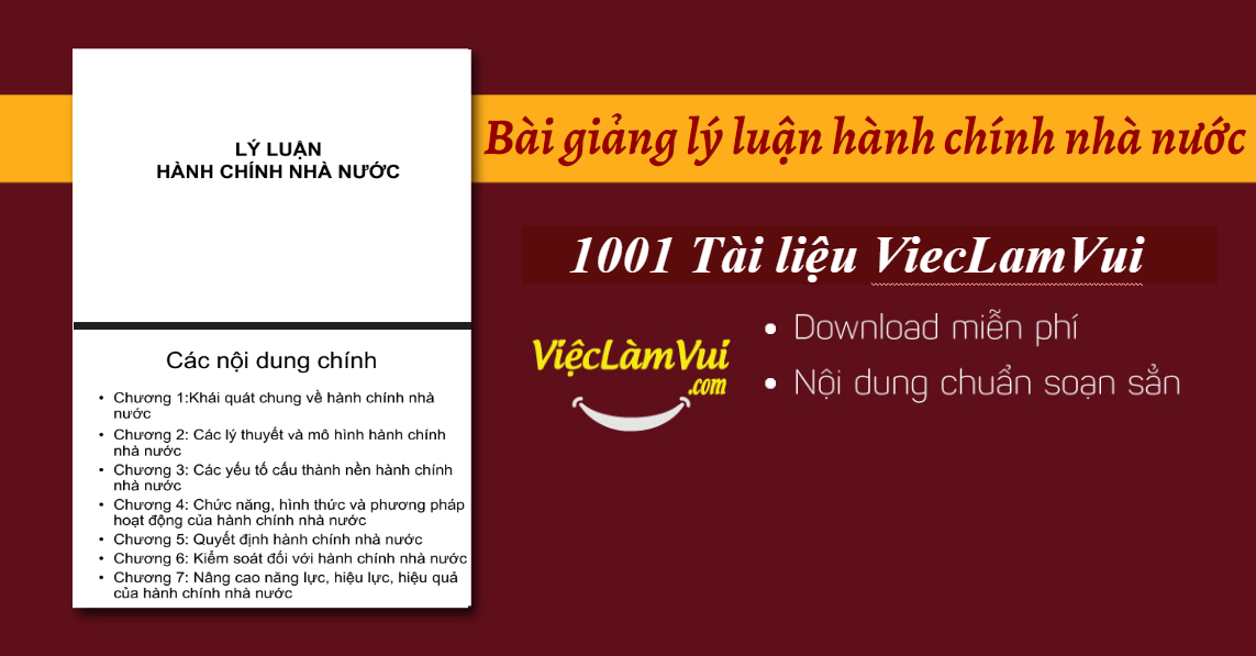Bài giảng lý luận hành chính nhà nước