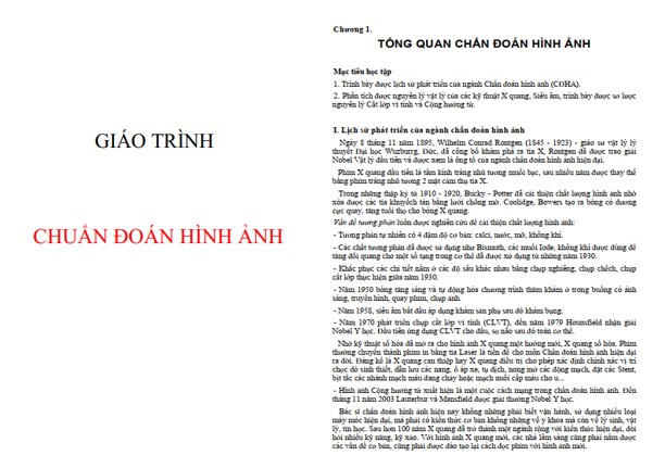 Giáo trình chẩn đoán hình ảnh PDF