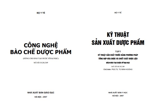 Giáo trình công nghệ sản xuất dược phẩm PDF