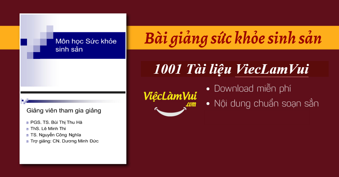 Bài giảng sức khỏe sinh sản