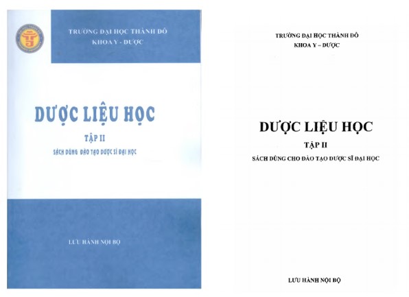 Giáo trình dược liệu học tập 2 PDF