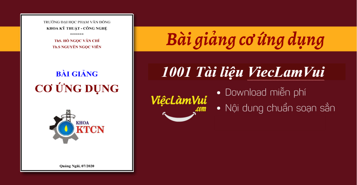 Bài giảng cơ ứng dụng