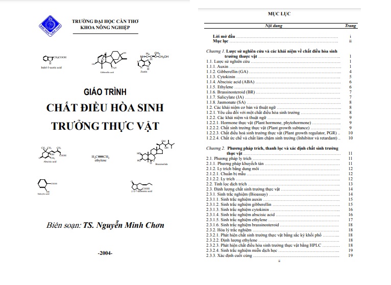 Giáo trình chất điều hòa sinh trưởng