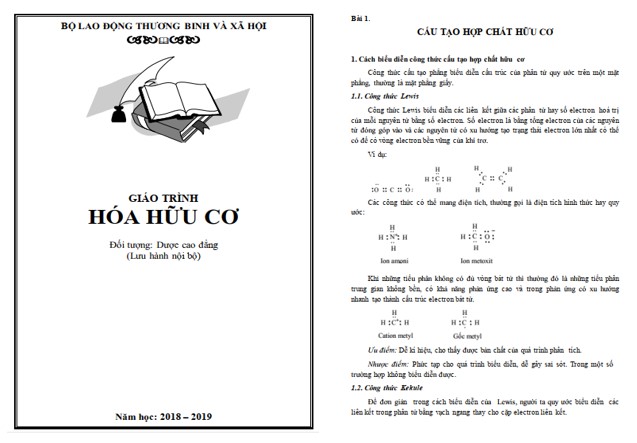 Giáo trình hóa hữu cơ cao đẳng dược PDF