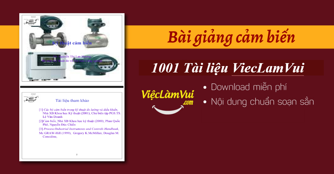 Bài giảng kỹ thuật cảm biến