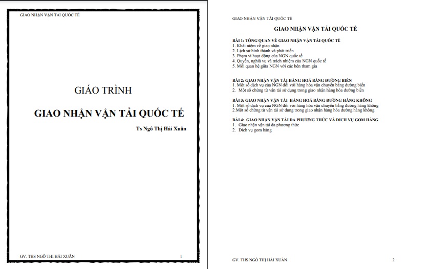 Giáo trình giao nhận vận tải quốc tế