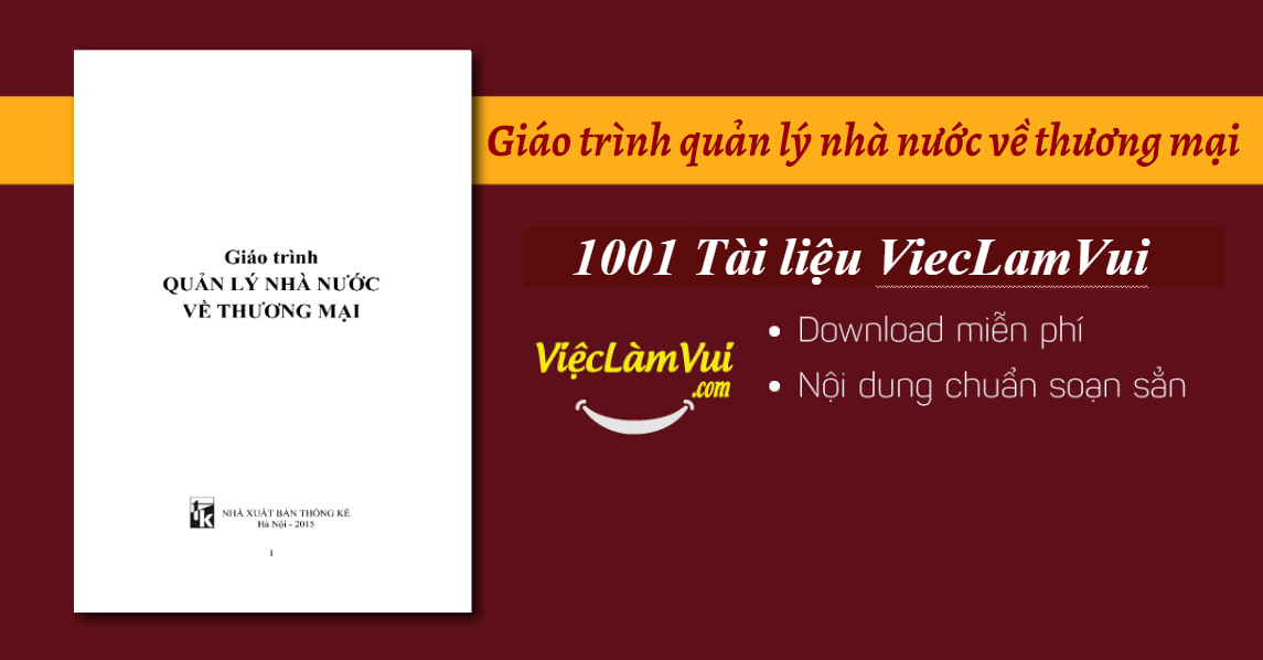 giáo trình quản lý nhà nước về thương mại - ViecLamVui