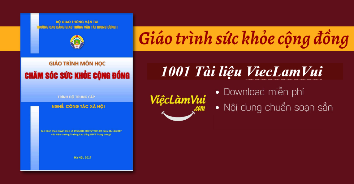 Giáo trình sức khỏe cộng đồng PDF