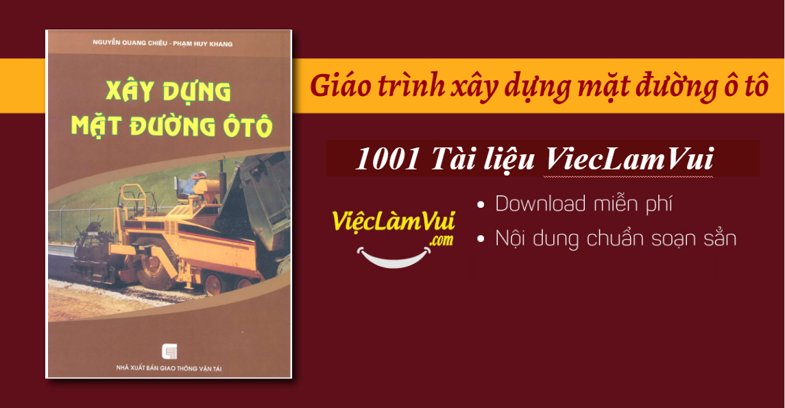 Giáo trình xây dựng mặt đường ô tô PDF