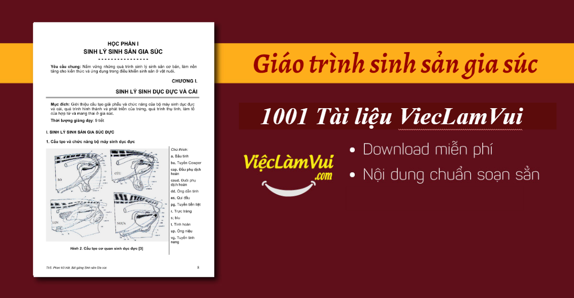 Giáo trình sinh sản gia súc PDF