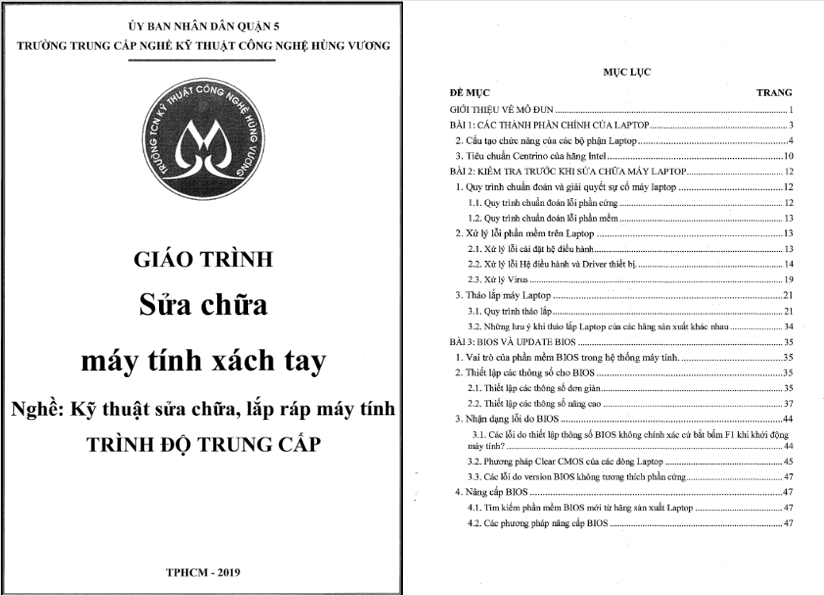 Giáo trình sửa laptop PDF