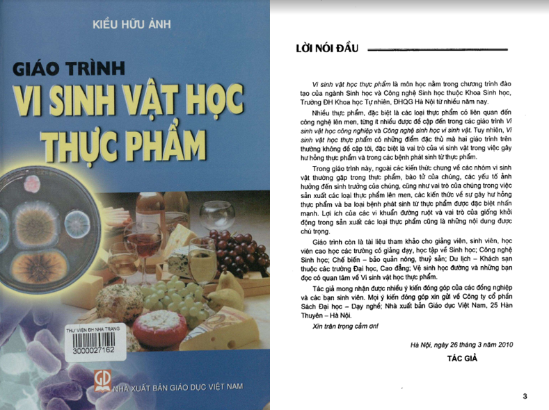 Giáo trình vi sinh vật học thực phẩm PDF