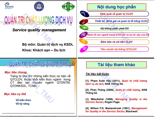 Bài giảng quản trị chất lượng dịch vụ