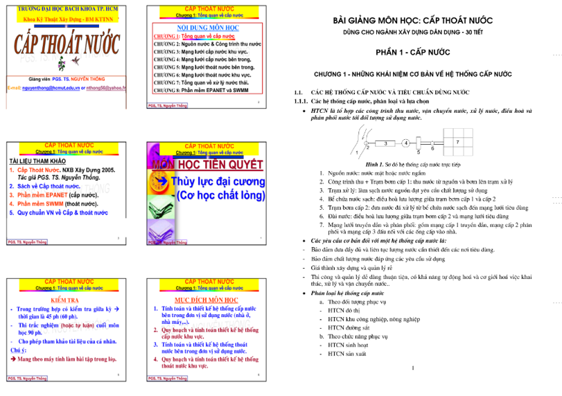 Bài giảng cấp thoát nước đô thị
