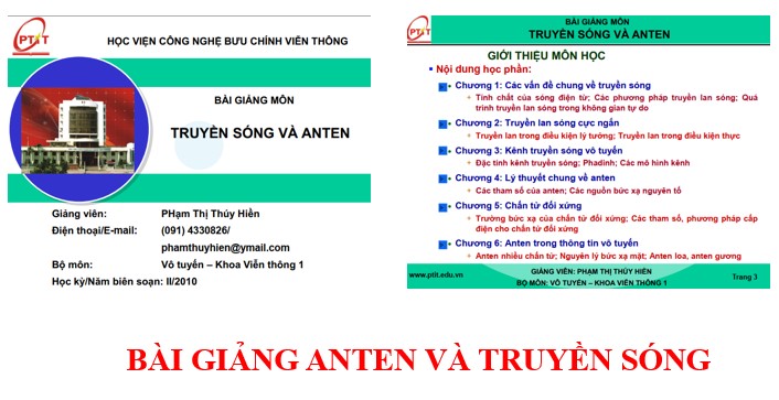 Bài giảng anten và truyền sóng PPT, PDF