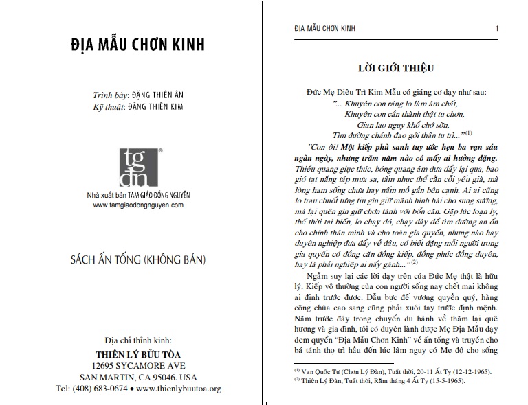 Địa Mẫu chơn kinh PDF