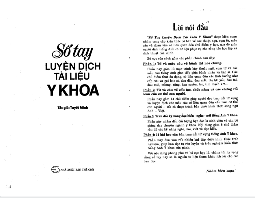 Sổ tay luyện dịch tài liệu Y khoa PDF