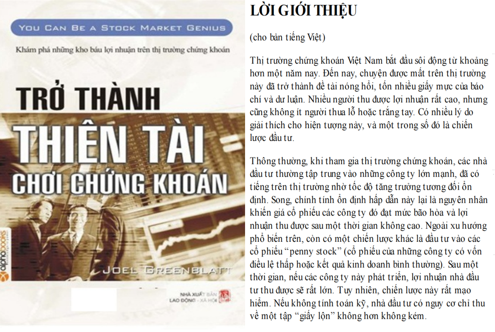 Trở thành thiên tài chơi chứng khoán PDF