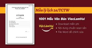 Mẫu Lý Lịch 2A/Tctw File Word