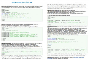 Bài tập Javascript có lời giải PDF