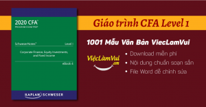 Giáo trình CFA Level 1 PDF