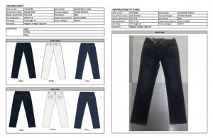 Tài liệu kỹ thuật quần jean