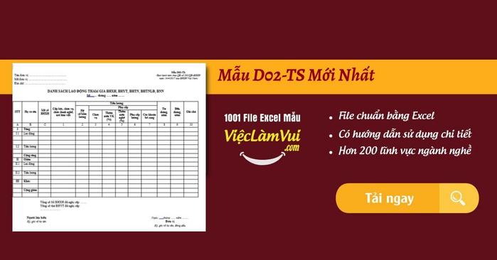 Mẫu D02-TS Danh sách lao động tham gia BHXH, BHYT, BHTN