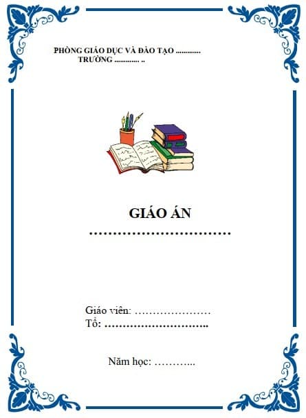 Mẫu bìa giáo án file word đẹp - ViecLamVui