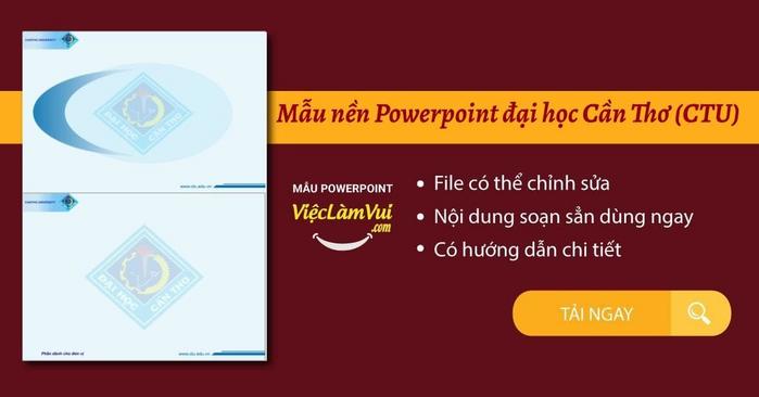 Mẫu nền powerpoint đại học Cần Thơ - ViecLamVui