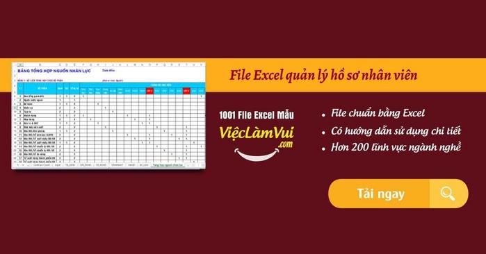 File Excel quản lý hồ sơ nhân viên