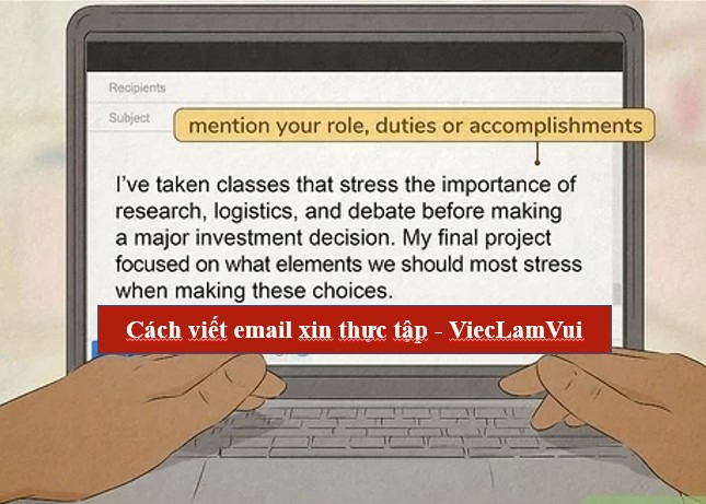 Cách viết email xin thực tập - ViecLamVui