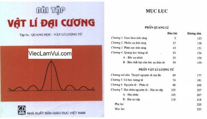 Ebook Bài tập Vật lý đại cương tập 3 Lương Duyên Bình PDF