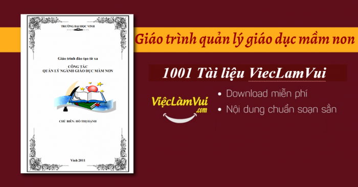 Giáo trình quản lý giáo dục mầm non PDF - vieclamvui.com