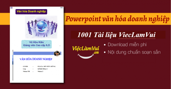 Slide Powerpoint văn hóa doanh nghiệp