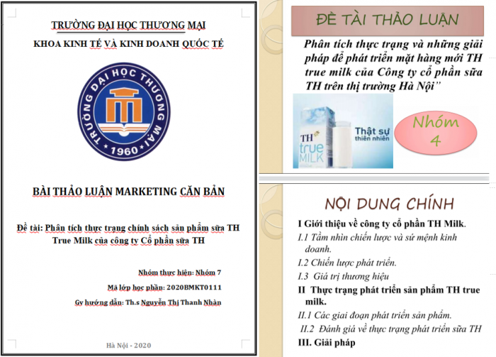 Chiến Lược Sản Phẩm Của Th True Milk